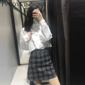

Loose Ruffle White Blouse Fashion New 2020 Spring Elegant Full Sleeve Small Fresh Minority Casual Style Loose Shirt Top ZLL4967