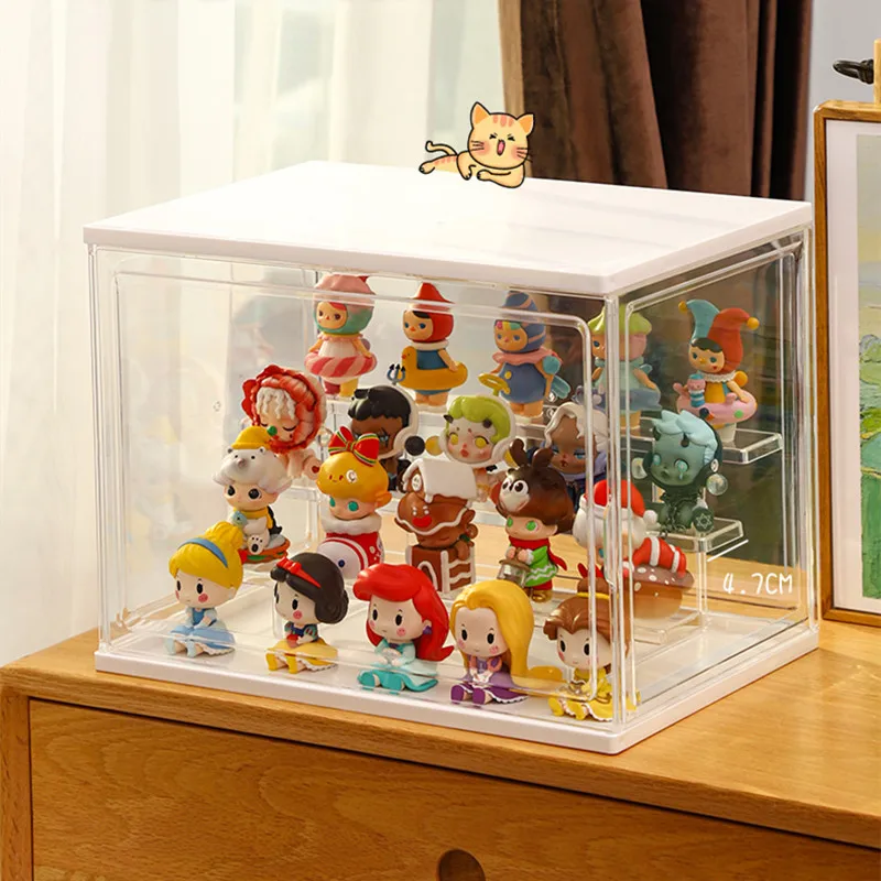 Vitrina de exhibición de figuras de acción, caja ciega de alta capacidad, caja de almacenamiento de muñecas, de figuras de juguetes, contenedores de espacio de escritorio - AliExpress Hogar y jardín
