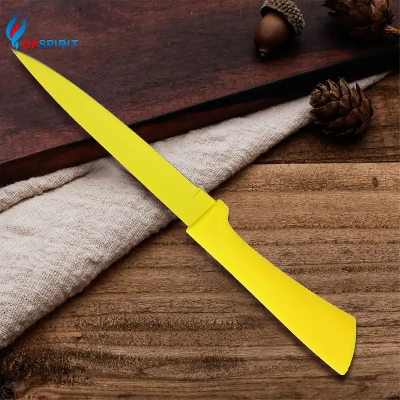 

Upspirit 5" Utility Knife Stainless Steel Fruit Vegetable Paring Peeling Slicer Meat Fish Cleaver Sushi Cutter Kitchen Knives