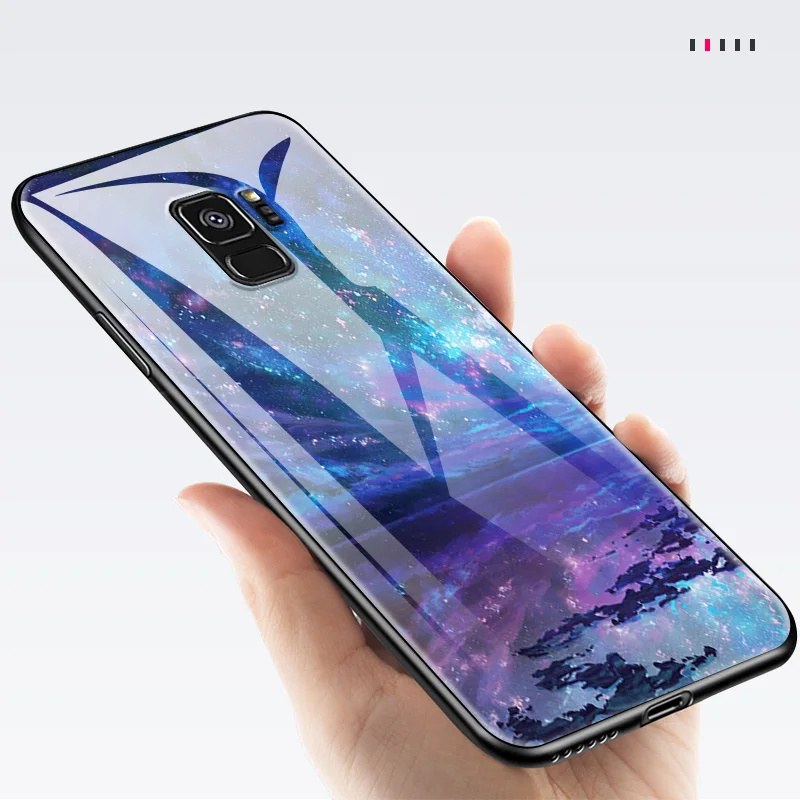 Роскошный силиконовый чехол для samsung Galaxy A10 A20 A30 A40 A50 A70 A80 A90 A6S A8S закаленное Стекло чехол J4 плюс M10 M20 M30 S9 Fundas