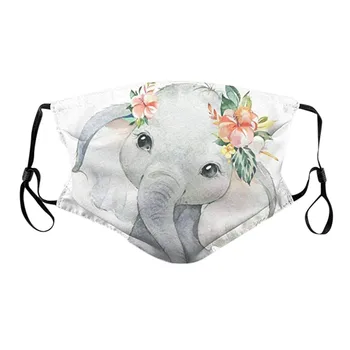 

Cute Elephant Face Mask Mascarilla Mascarar Cotton Mask PM2.5 Activated Carbon Mask Washable And Reusable Lot Maska Mascarillas