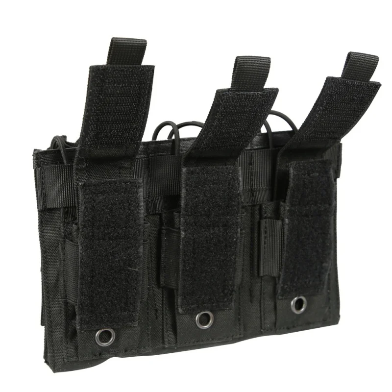 Multi Functional Magazine Pouch Triple Open-Top 1000D Nylon Daily Water Resistant Hunting Accessories Bag For Molle System