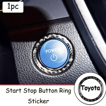 

Car Engine START Button Replace Cover STOP Switch frame Sticker Accessories Key Decor For Toyota Camry 2018-19