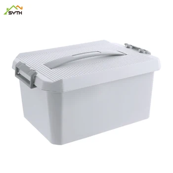 

Plastic Storage Box Medical Box Organizer 2 Layers Multi-Functional Portable Medicine Cabinet Family Emergency Kit Box