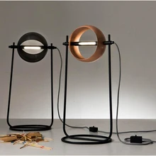 Современные традиционный черный/розово-золотистый Железный LED ресторанный столик лампа деко