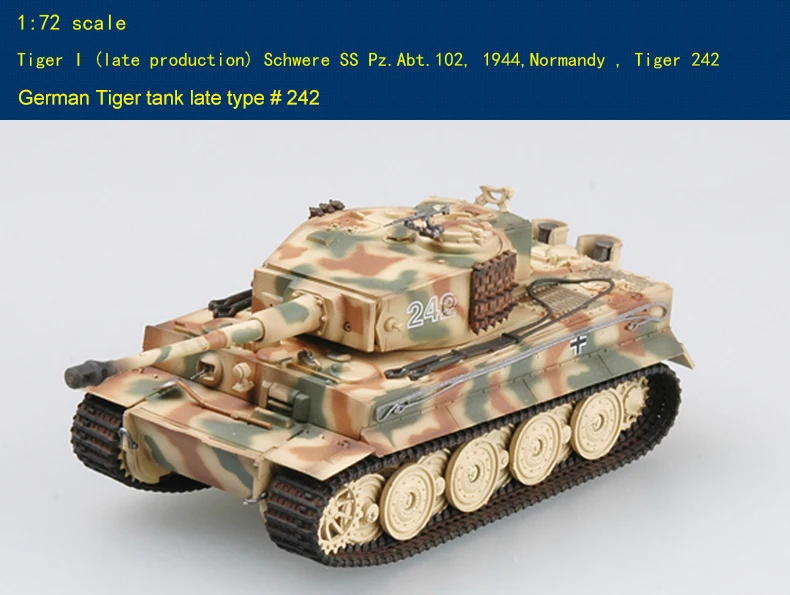 Немецкие танки с тигром позднего типа готовая военная модель/Коллекция 1: 72 шкала