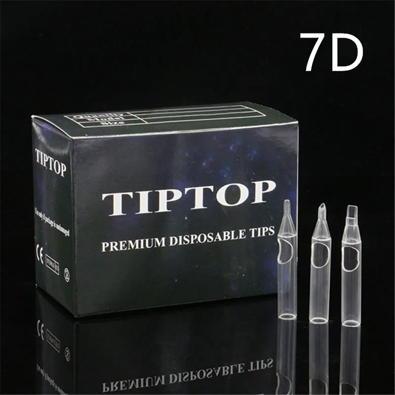 50 шт 7D TIPTOP Премиум одноразовые наконечники стерильные Ассорти пластиковые одноразовые наконечники для татуировки насадки для тату Иглы для татуировки