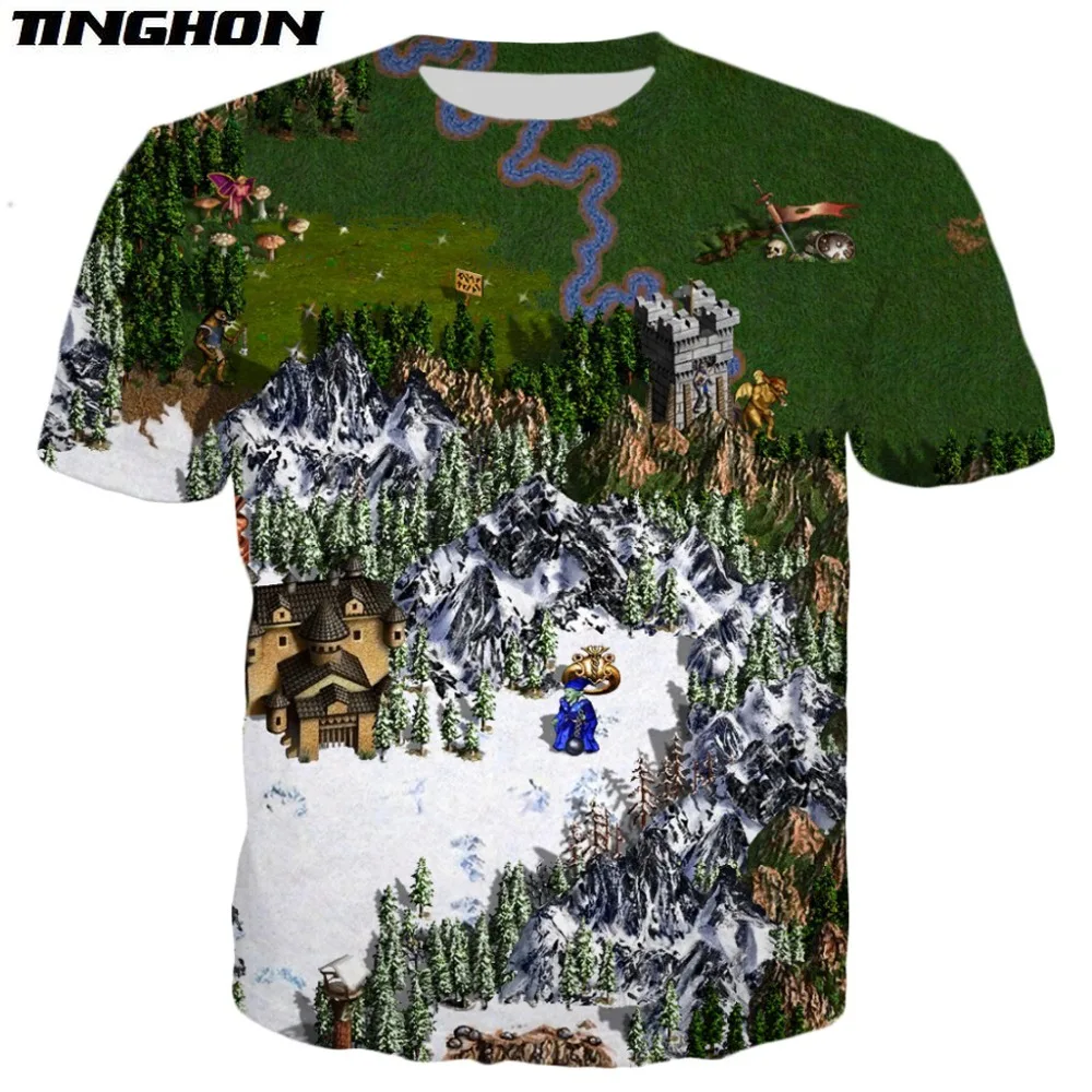 XS 7XL Новая модная летняя футболка для мальчиков игра герои меча и магии Футболка с