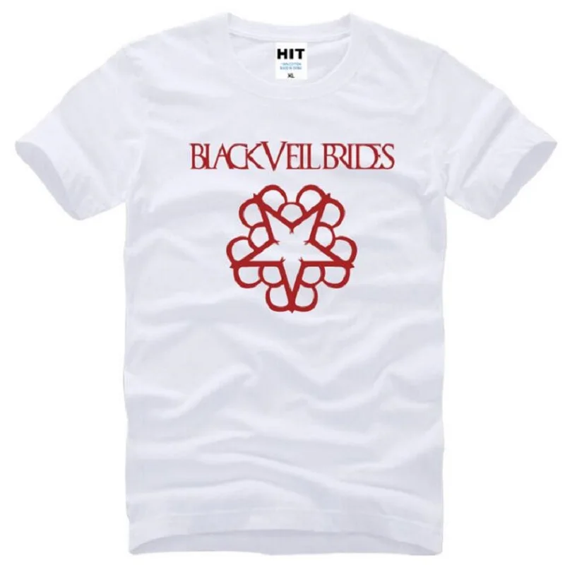 white t shirts 3 Черный Veil Brides футболки Для мужчин хардкор панк Футболка Изделие из хлопка с короткими рукавами с О-образным вырезом группа панк-рок футболки Летний стиль - Цвет: white t shirts 3