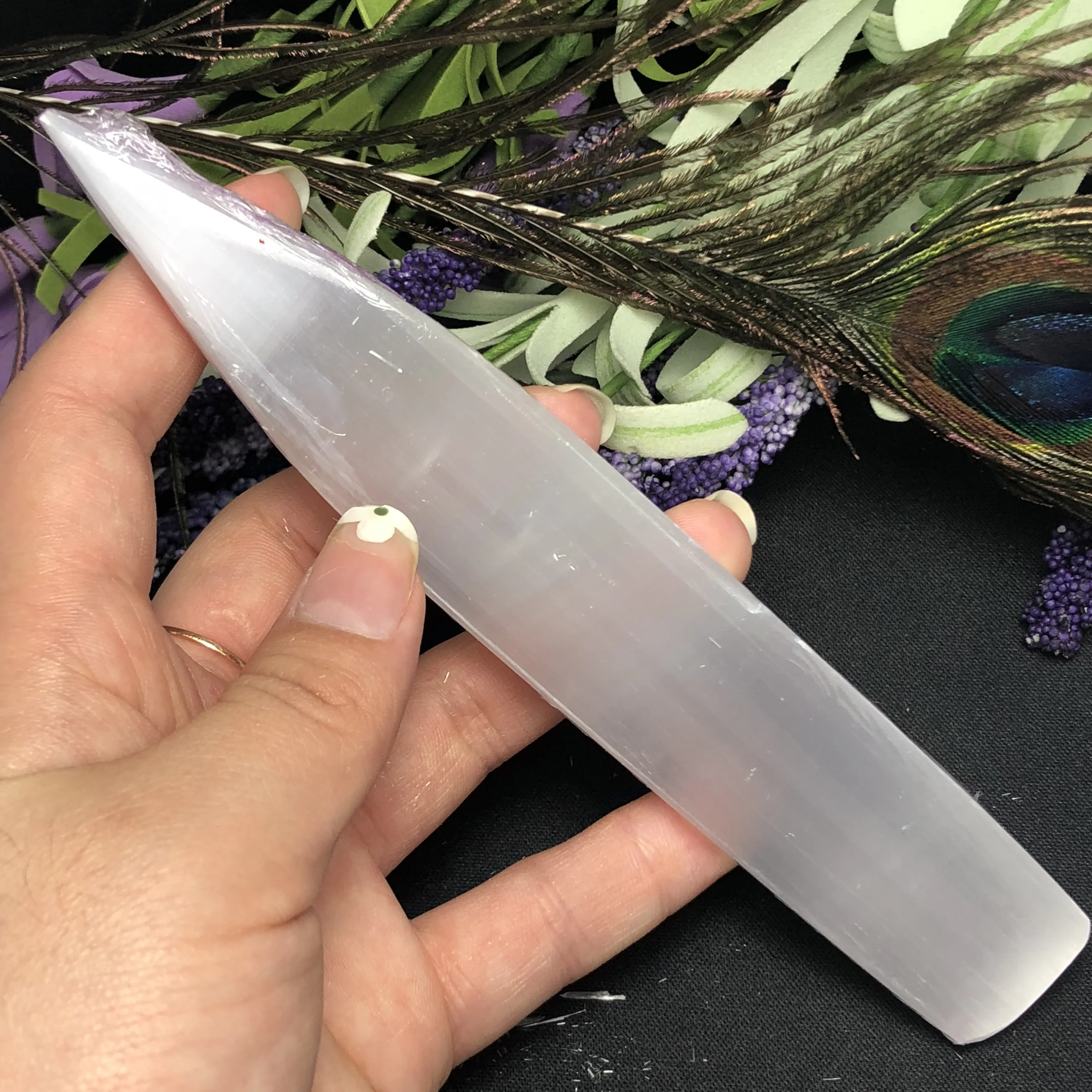 СЕЛЕНИТ кристаллические палочки целебный массаж спиральная полированная палка для бревна гипсовая Очистка