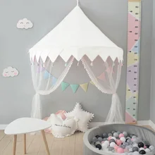 Детская игровая палатка Tipi розовый белый вигвама для детей палатка для игр домик для девочек Замок принцессы детская кровать палатка москитная сетка декор для детской комнаты