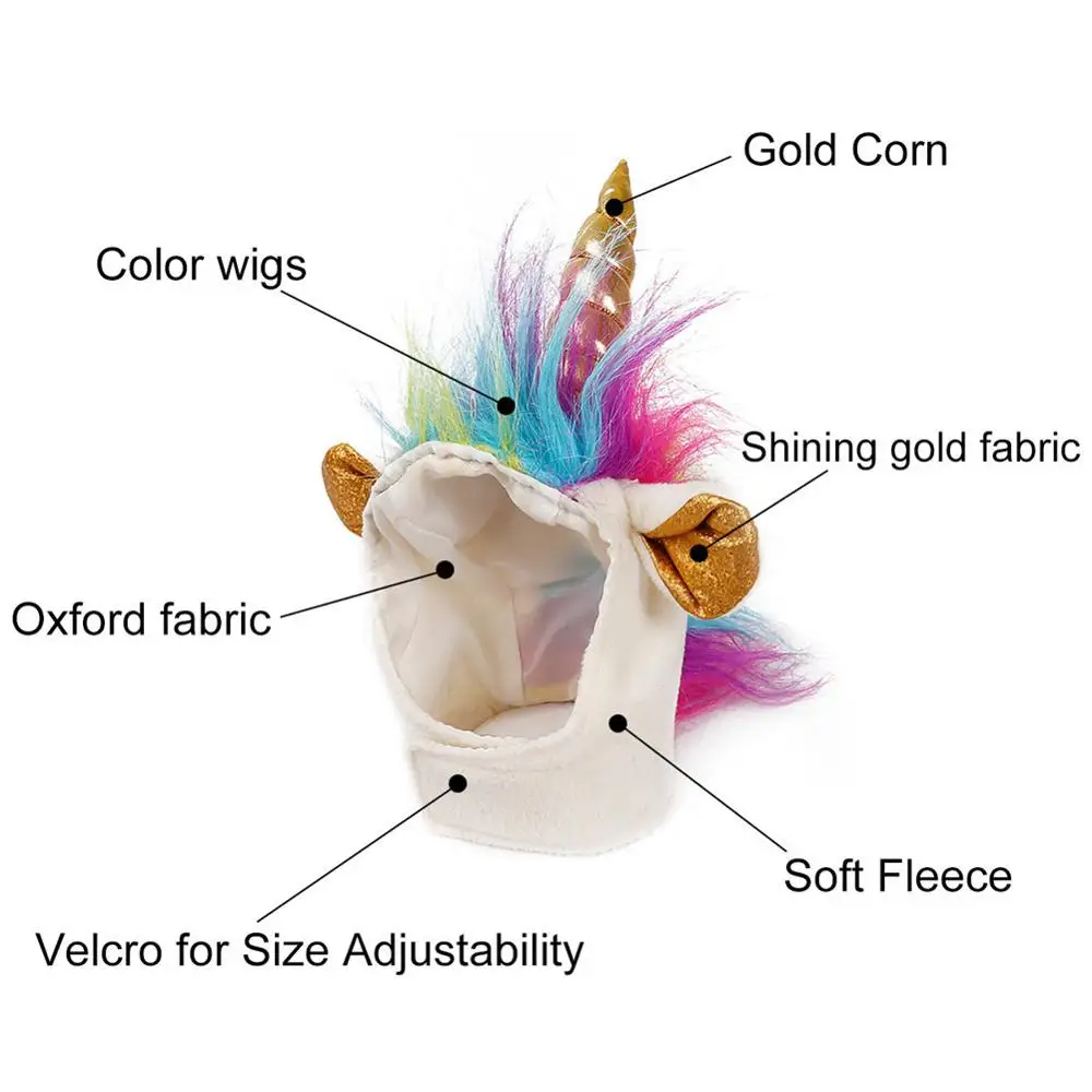 2 шт. новая кошка шапка единорог Хэллоуин фестиваль собака грива плюшевый щенок
