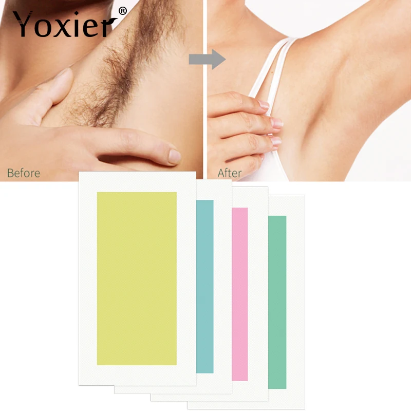 Yoxier Hair Removal Wax Paper Skin Care Natural Beeswax Body Professional Hair Remover Glue Body Beauty Tool 20pcs=10sheets