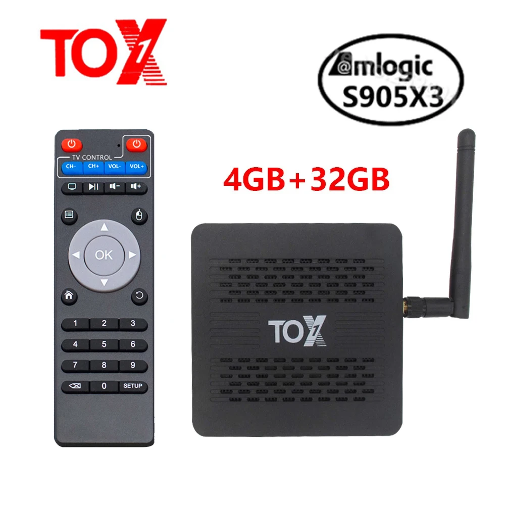 2020 Новый TOX1 Amlogic S905X3 Android 9 0 ТВ коробка 4 Гб оперативной памяти 32 встроенной Декодер