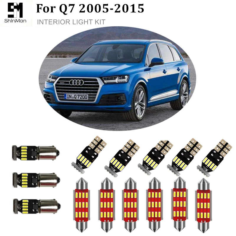 16 шт. интерьер Vantity зеркало Купол Карта светильник комплект для Audi Q7 4L 2005-2015
