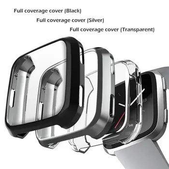 

For Fitbit Versa Lite Screen Cover For Fitbit Versa Lite Case Watch Dial Bumper Case Electroplated TPU Watch Frame Protector