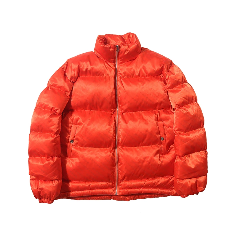 Куртка-парка пальто с буквенным принтом светоотражающие жилеты зимняя куртка-пуховик Для мужчин Модная молодежная в стиле «хип-хоп» куртка уличная верхняя одежда Для мужчин одежда - Цвет: Orange