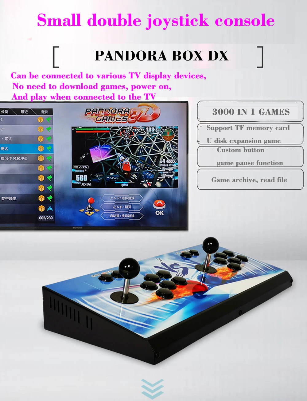 

pandora box DX game console built-in 3000 games board pandora box DX