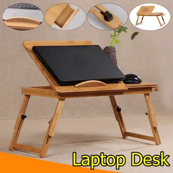 

Portable Laptop Bamboo Adjustable Minimalist Computer Modern Desk Bed Folding Create Fashion Tables Exquisite Flex with Drawer