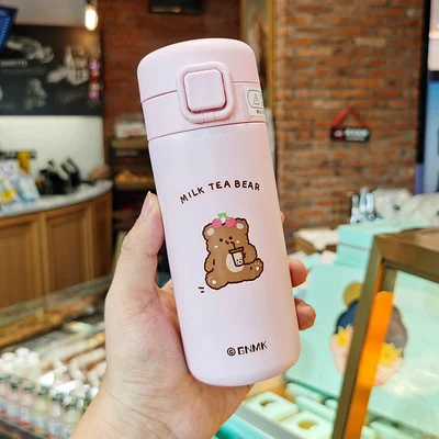 Creative Cartoon Cute Thermos Bottle Portable Bullet Cover 304 Stainless  Steel Vacuum Flask Kids Insulated Water Bottle For Girl - Water Bottles -  AliExpress