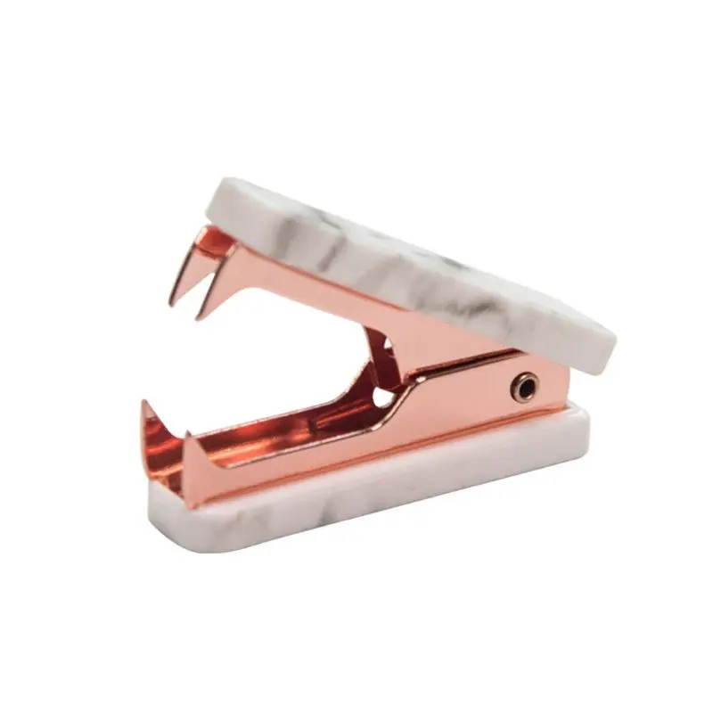 1 шт. мраморный узор степлер для удаления скандинавских мини челюсти экстрактор ногтей Съемник канцелярские розовый золотой