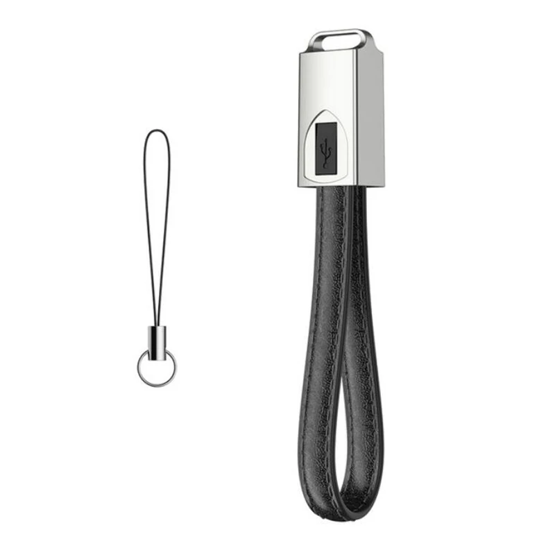 Брелок USB кабель для iPhone для samsung S9 S8 Plus Мини Кожа type C USB кабели для телефонов 2A Быстрая зарядка данных для USB C кабель