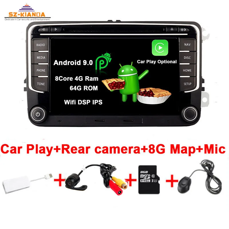 Автомагнитола RNS 510 на Android 9 0 для VW golf 5 6 Touran Passat B6 CC Jetta polo Tiguan Magotan DVD GPS