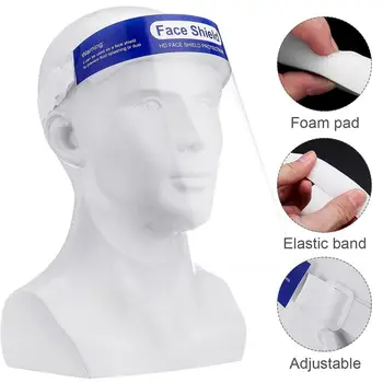 

Dust Protection Covering Face Shield Transparent Adjustable Full Shield Breathable For Adult Kids Anti Droplet Full Face Cover