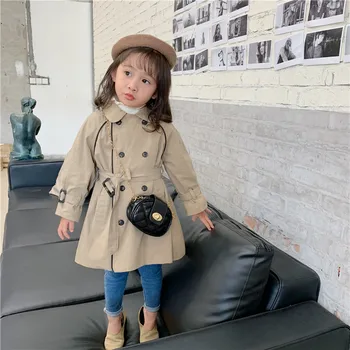 

2020 New Arrival Girls Bow Coat Fashion Full Sleeve Kids Jackets 2-7 years