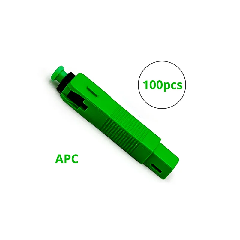 SC APC оптоволоконный быстрый разъем FTTH одномодовый оптоволоконный SC быстрый разъем зеленый адаптер полевой сборки