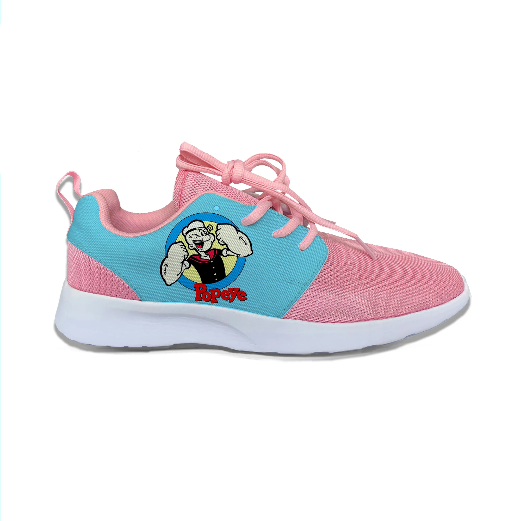 Popeye the Sailor Popeye the Sailor/забавные детские кроссовки с 3D принтом для мальчиков и девочек; детские дышащие легкие спортивные кроссовки для бега; повседневная обувь - Цвет: Popeye the Sailor