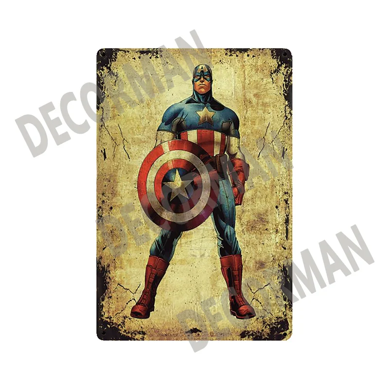 [DecorMan] Marvel металлическая жестяная вывеска на заказ мультяшная Фреска картины Бар Паб Декор LTA-1691 - Цвет: SL-11213