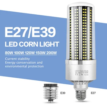 

Corn Lamp Bulb LED E27 Candle Light AC 85-265V No Flicker Ampoule LED Chandelier 80W 100W 120W 150W 200W Lamp Warehouse 2835 SMD