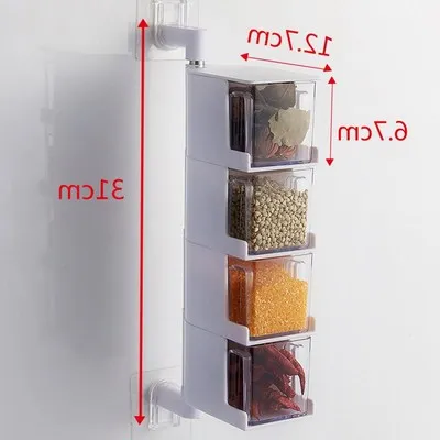4 layers white Кухонная полка, настенная угловая, настенная, вращающаяся, приправа, полка для хранения приправ XI4031004 - Цвет: 4 layers white