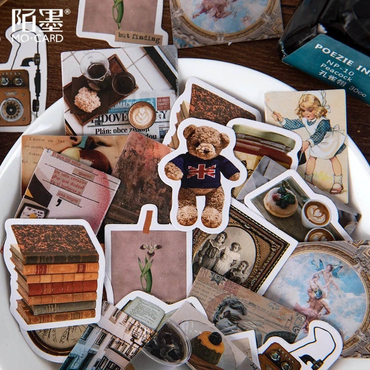 46pcs recollection time corner journal decorative stationery stickers