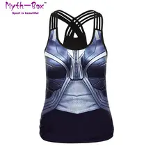 Летний женский спортивный жилет с 3D принтом, женские рубашки для йоги, бандаж, спортивный бюстгальтер для бега, футболки с перекрестной бретелькой, топы, Тонкая блузка