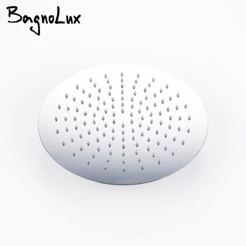 

Bathroom Accessories 8''- 12" Round Stainless Steel Black Chrome Brushed Rose Gold Shower Bathroom Faucet Wall Rainshower Head