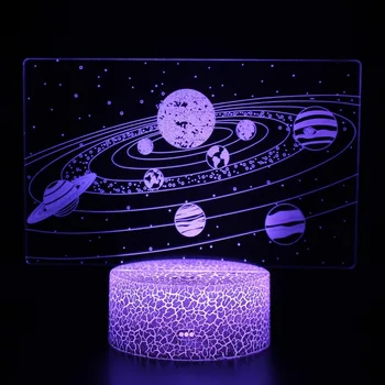 

Solar System 3D Optical Illusion Lamp Universe Space Galaxy Night Light for Kids as on Birthdays or Holidays Gifts WF926
