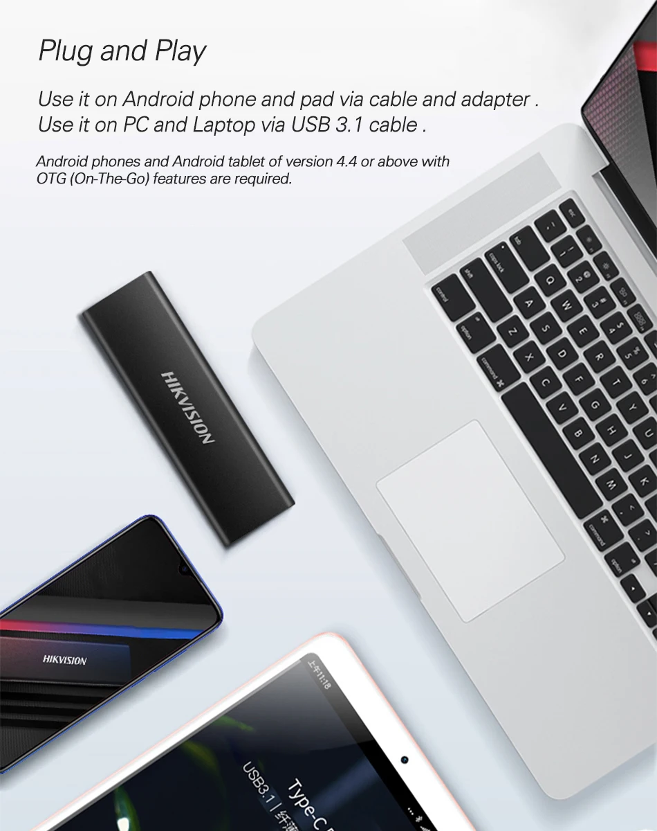 Hikvision T200N External Hard Drive Portable SSD 128GB 256GB 512GB