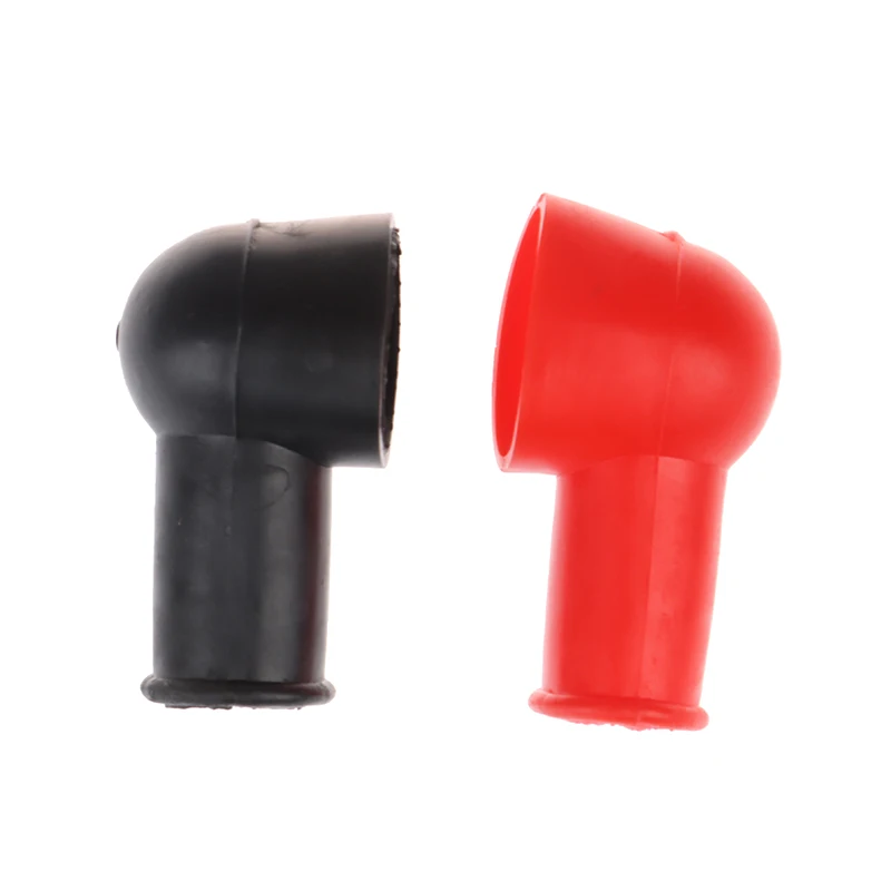 Hot 2pcs Rubber Car Motorcycles Battery Negative Positive Terminal Cover Cap Boot Insulating Protector Replacement Batteries Acc
