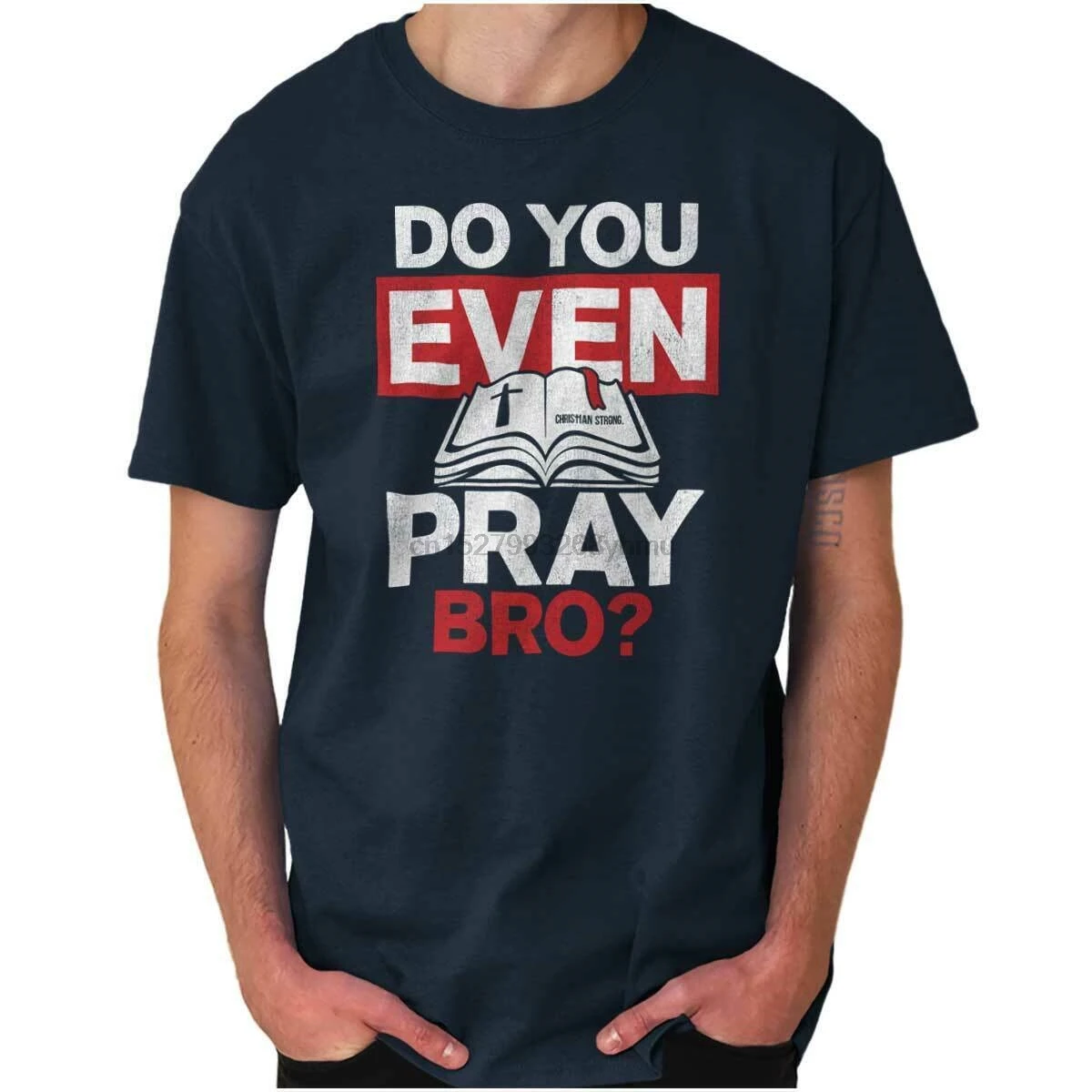 Забавная христианская религиозная Футболка Do You Even Pray Bro Lift |