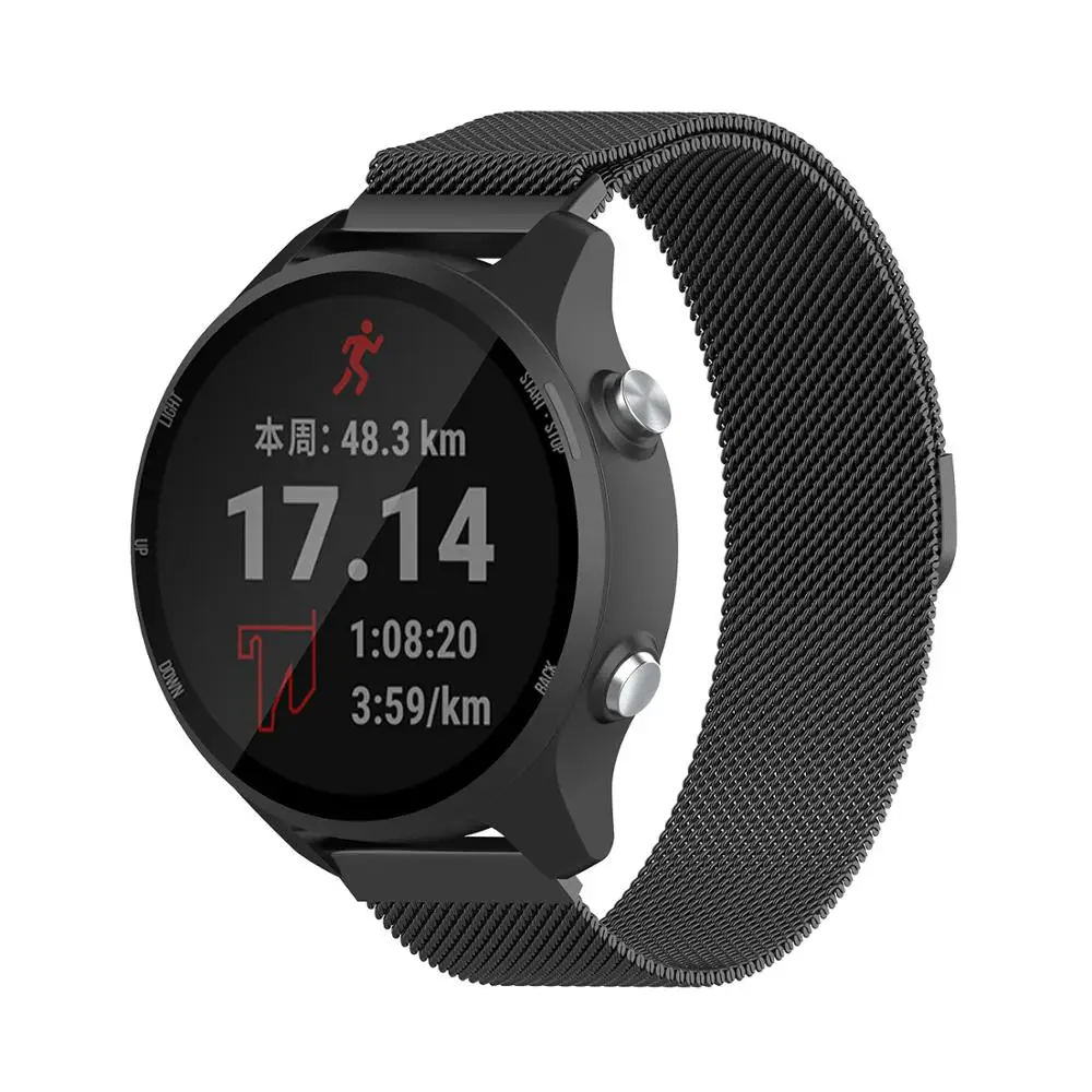 20 мм Миланский ремешок для Garmin Forerunner 245/645 ремешок для Vivoactive 3 3 музыка/vivomove HR Смарт часы браслет Мода Correa