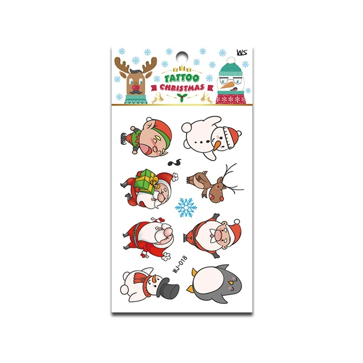 Taoup 1 шт. бумажные рождественские наклейки веселые рождественские украшения Санат Клаус Navidad Рождественские Татуировки Рождественский стикер новогодние подарки