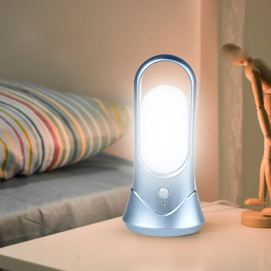 

LED Human Body Sensing Portable Lamp Multi-functional Flashlight Pir Small Induction Night Lamp Emergency Light Staircase Lights