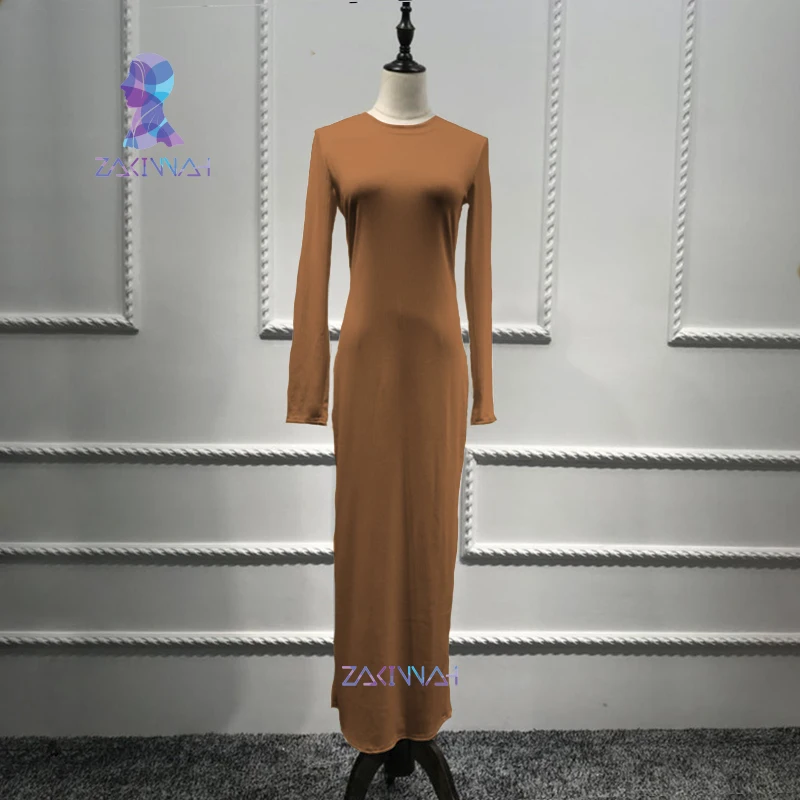 brown LR120 Новое модное мусульманское женское платье, длинная юбка с мешком на лодыжке - Цвет: brown