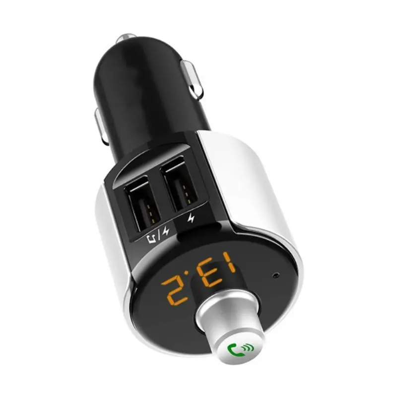 C27A автомобильный беспроводной Bluetooth fm-передатчик с ЖК-дисплеем, двойной usb зарядка, mp3-плеер, Радио адаптер