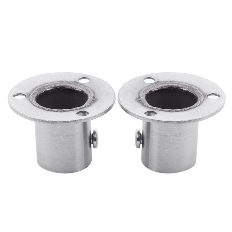 New Wardrobe 19mm Tube Stainless Steel Rail Rod End Support Bracket 2pcs | Обустройство дома