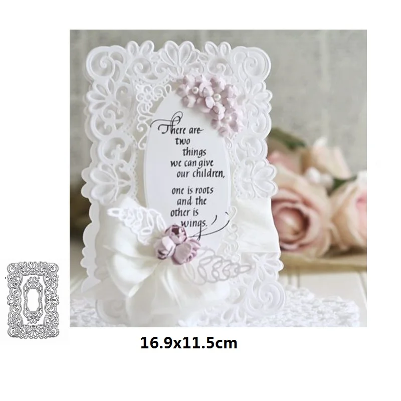 

Frame Metal Cutting Dies New Rectangle Background Dies Scrapbooking Paper photo Cards Embossing Stencil lace Dies