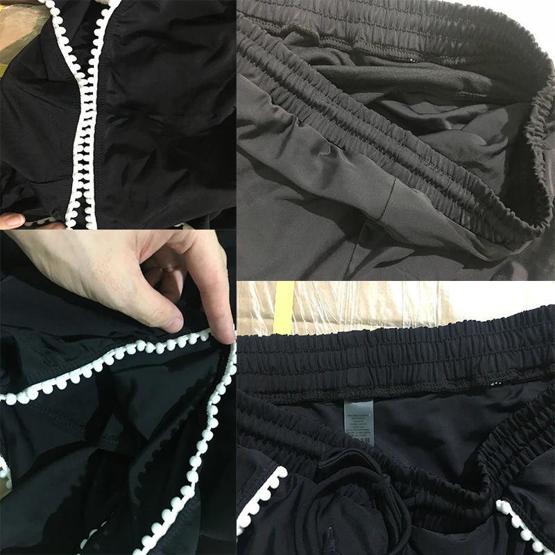 SEBOWEL Scalloped Trim Flap Cover, черные плавательные трусы купальник, женские летние купальные костюмы с завязками, женский купальный костюм, Шорты для плавания, XXXL