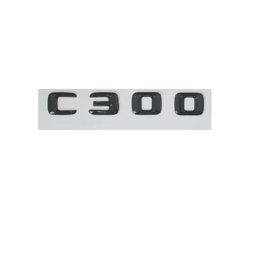 Gloss Black 3D Number Letters Rear Trunk Badges Emblems for Mercedes C300 | Автомобили и мотоциклы